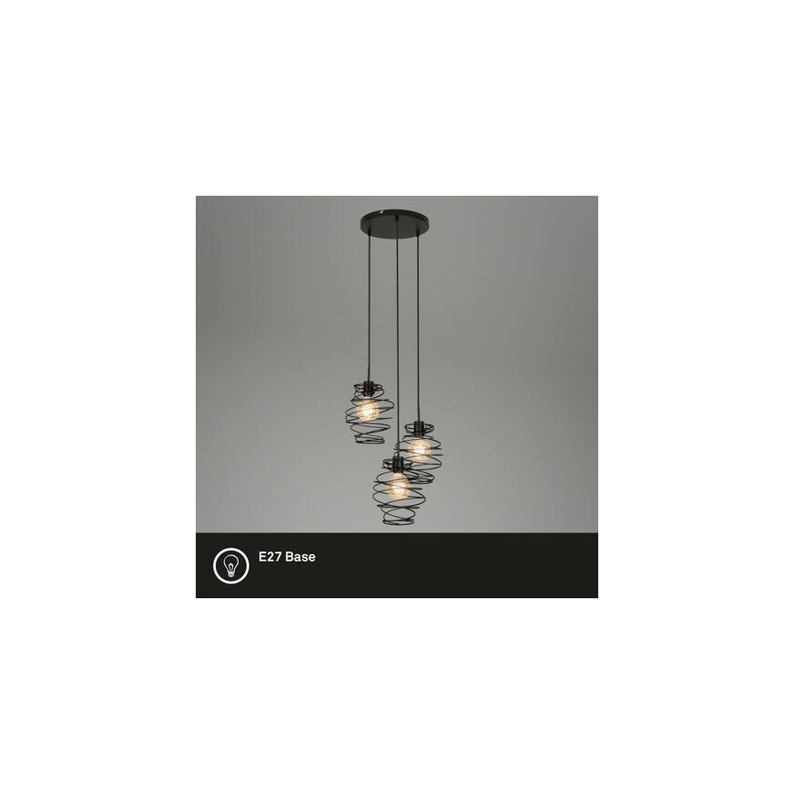 Briloner 4870-035 - Lampada a sospensione con cavo 3xE27/60W/230V
