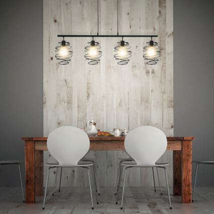 Briloner 4871-045 - Lampadario sospeso su cavo 4xE27/60W/230V