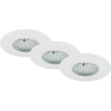 Briloner 6994-036 - Set 3x faretti LED da incasso per bagno, 5W/230V, IP44