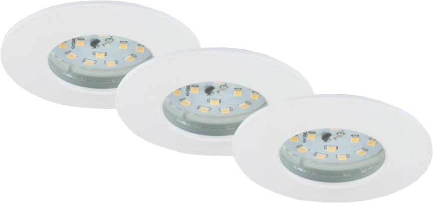 Briloner 6994-036 - Set 3x faretti LED da incasso per bagno, 5W/230V, IP44
