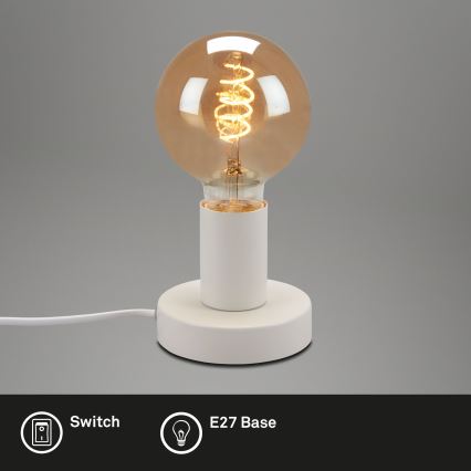Briloner 7023-016 - Lampada da tavolo TEEPU 1xE27/10W/230V bianco
