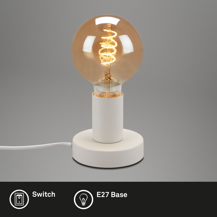 Briloner 7023-016 - Lampada da tavolo TEEPU 1xE27/10W/230V bianco