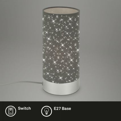 Briloner 7028-014 - Lampada da tavolo STARRY SKY 1xE14/25W/230V grigio