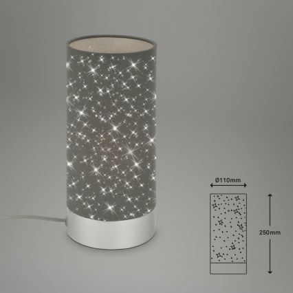 Briloner 7028-014 - Lampada da tavolo STARRY SKY 1xE14/25W/230V grigio