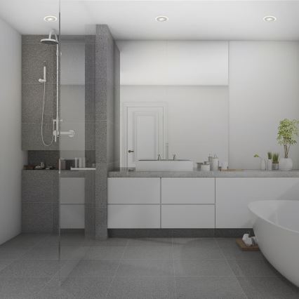 Briloner 7039034 - Set di 3 faretti LED da incasso per bagno, 3xLED/5W/230V, IP44, cromo satinato