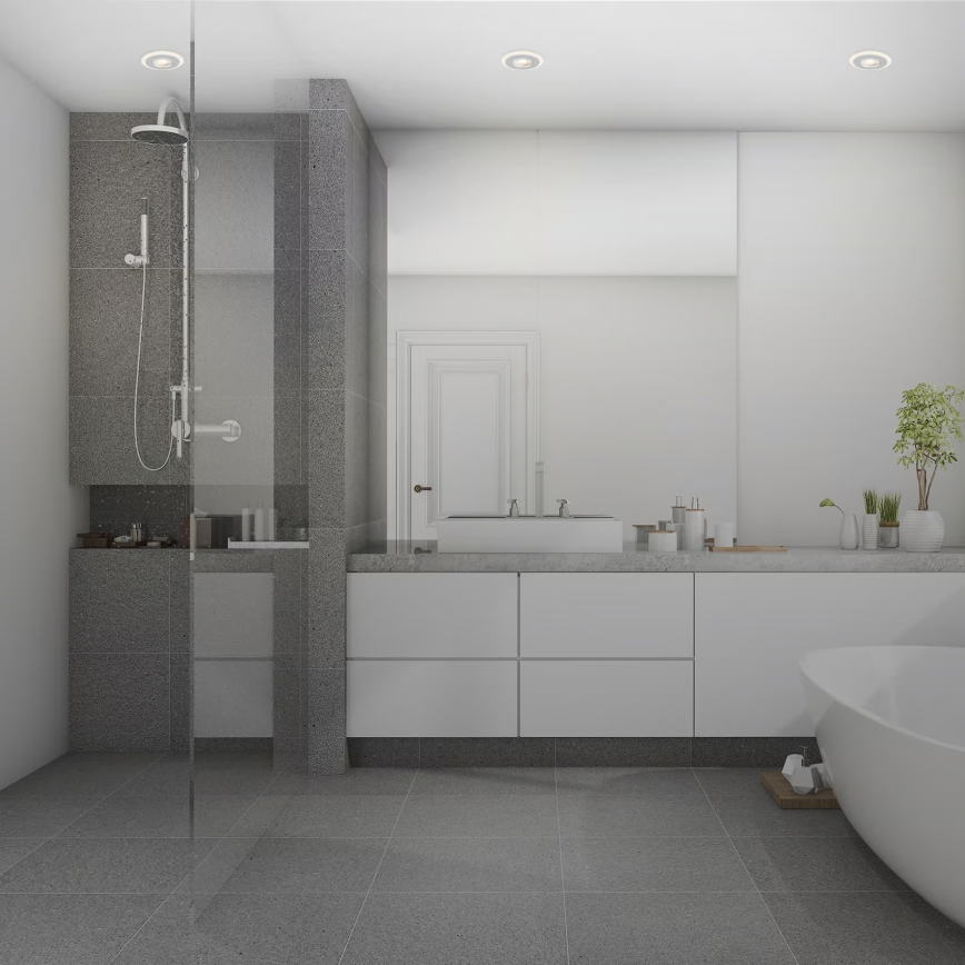 Briloner 7039034 - Set di 3 faretti LED da incasso per bagno, 3xLED/5W/230V, IP44, cromo satinato