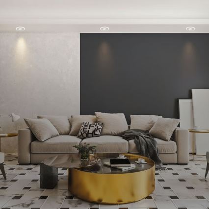 Briloner 7039034 - Set da 3 faretti LED da incasso per bagno LED/5W/230V IP44 cromo opaco