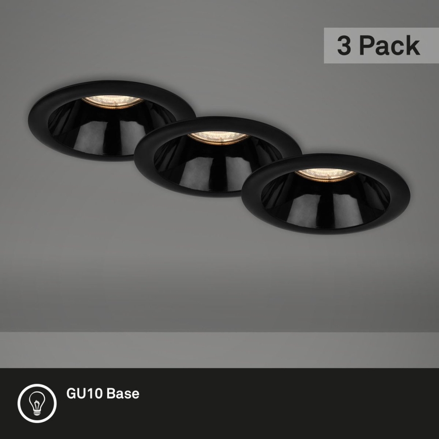 Briloner 7042-035 - SET 3x Lampada da incasso per bagno 1xGU10/9W/230V IP23