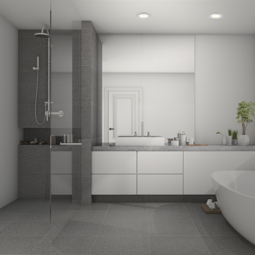 Briloner 7049014 - Faretto da incasso dimmerabile per bagno LED/6W/230V 3000K IP44 cromo opaco