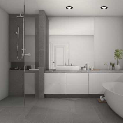 Briloner 7049015 - Lampada da incasso per bagno LED dimmerabile LED/6W/230V 3000K IP44 nera