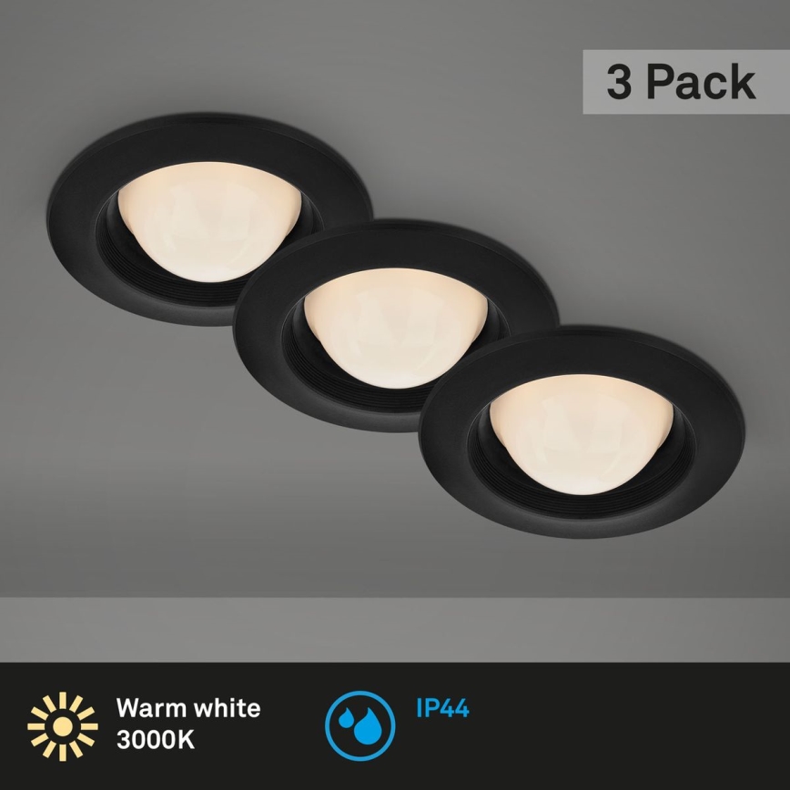 Briloner 7056-035 - SET 3x Lampada LED da incasso per bagni LED/3W/230V IP44