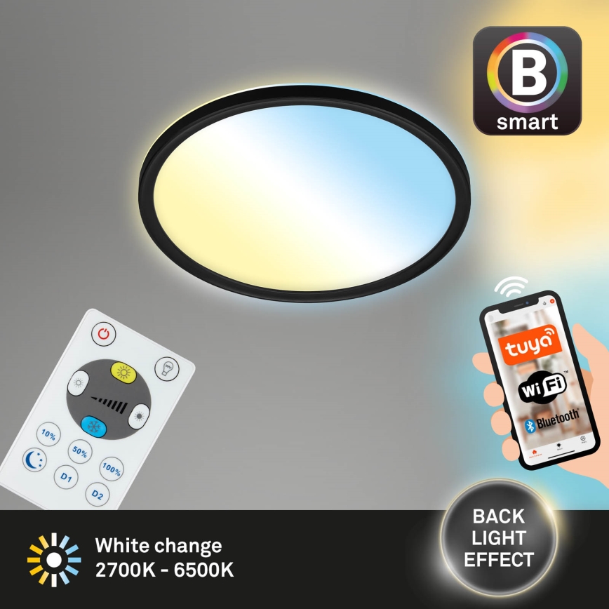 Briloner 7058-015 - Luce LED dimmerabile SLIM LED/18W/230V 2700-6500K Wi-Fi Tuya + telecomando