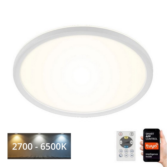 Briloner 7058-016 - Luce LED dimmerabile SLIM LED/18W/230V 2700-6500K Wi-Fi Tuya + telecomando