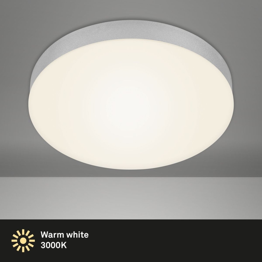 Briloner 7066-014 - Plafoniera LED FLAME LED/21W/230V 3000K argento diametro 28,7 cm
