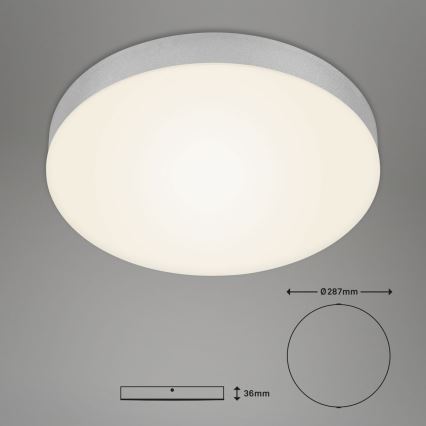 Briloner 7066-014 - Plafoniera LED FLAME LED/21W/230V 3000K argento diametro 28,7 cm
