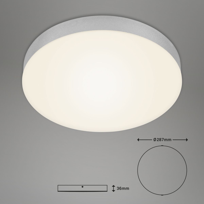 Briloner 7066-014 - Plafoniera LED FLAME LED/21W/230V 3000K argento diametro 28,7 cm