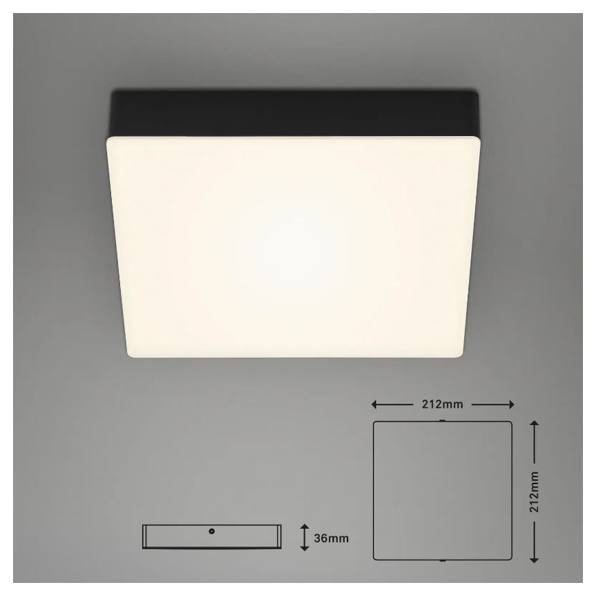 Briloner 7070-015 - Plafoniera LED FLAME LED/16W/230V nero