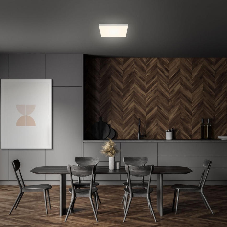 Briloner 7071-014 - Plafoniera LED FLAME LED/21W/230V 3000K 28,7x28,7 cm argento