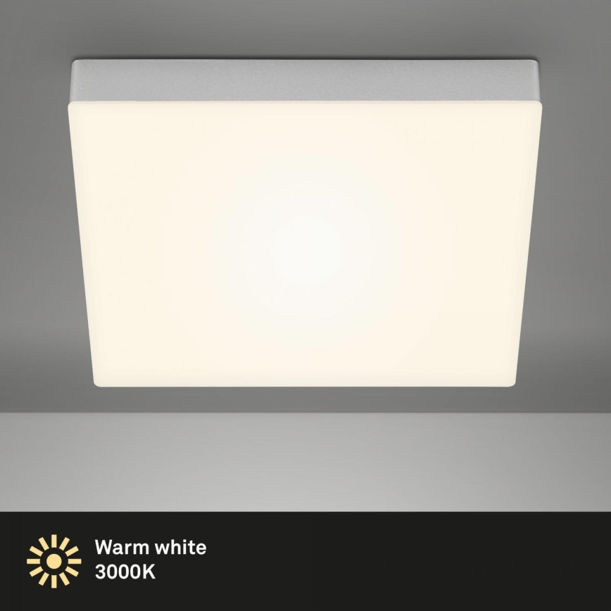 Briloner 7071-014 - Plafoniera LED FLAME LED/21W/230V 3000K 28,7x28,7 cm argento