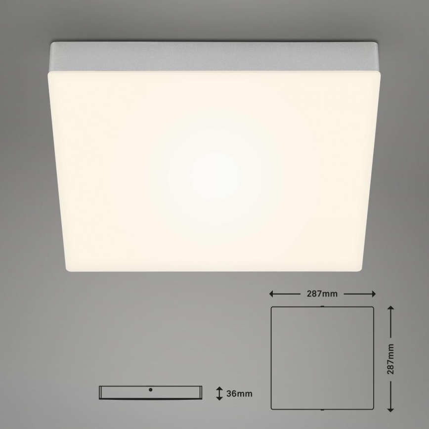 Briloner 7071-014 - Plafoniera LED FLAME LED/21W/230V 3000K 28,7x28,7 cm argento