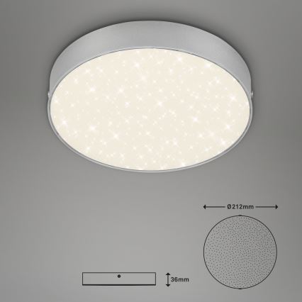 Briloner 7073-414 - Plafoniera LED STAR SKY LED/16W/230V 4000K diametro 21 cm argento