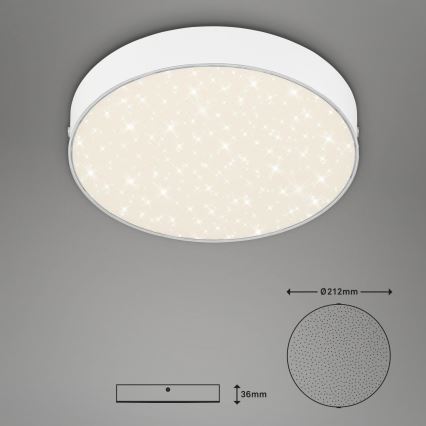 Briloner 7073-416 - Plafoniera LED STAR SKY LED/16W/230V 4000K diametro 21 cm bianco