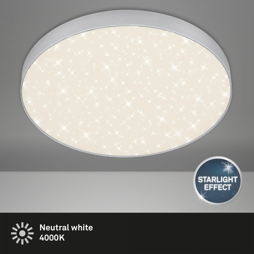 Briloner 7075-414 - Plafoniera LED STAR SKY LED/24,5W/230V 4000K diametro 38 cm argento