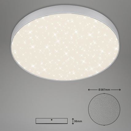 Briloner 7075-414 - Plafoniera LED STAR SKY LED/24,5W/230V 4000K diametro 38 cm argento