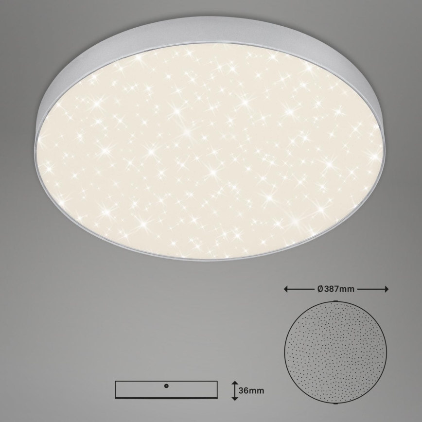 Briloner 7075-414 - Plafoniera LED STAR SKY LED/24,5W/230V 4000K diametro 38 cm argento