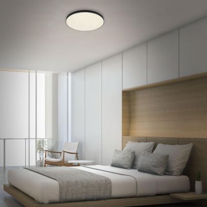 Briloner 7075-415 - Plafoniera LED STAR SKY LED/24,5W/230V 4000K diametro 38 cm nero