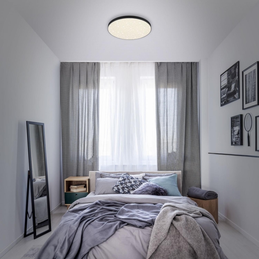 Briloner 7075-415 - Plafoniera LED STAR SKY LED/24,5W/230V 4000K diametro 38 cm nero