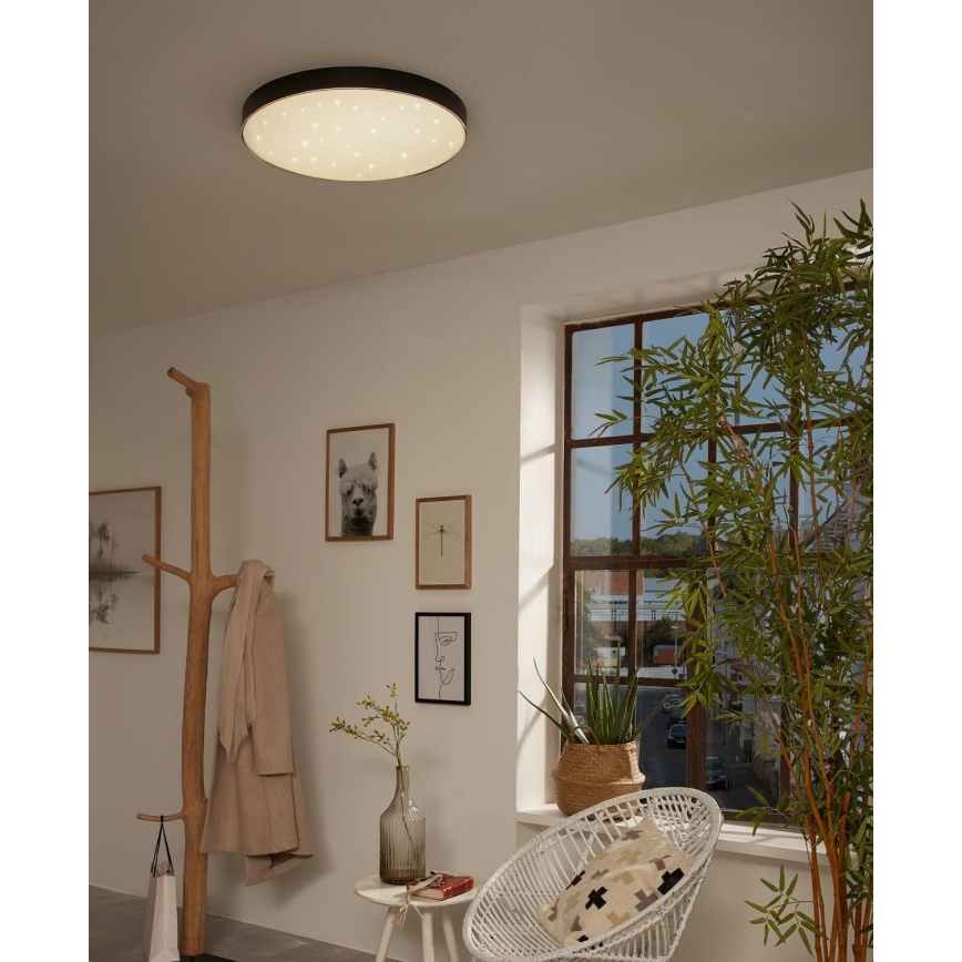 Briloner 7075-415 - Plafoniera LED STAR SKY LED/24,5W/230V 4000K diametro 38 cm nero