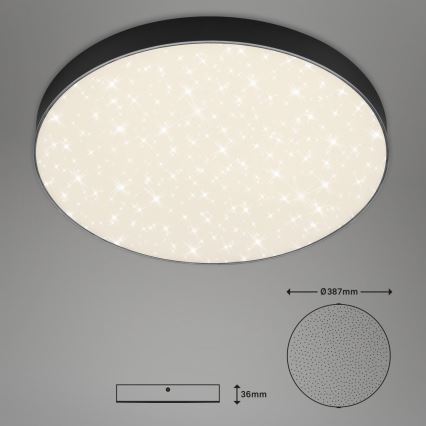 Briloner 7075-415 - Plafoniera LED STAR SKY LED/24,5W/230V 4000K diametro 38 cm nero