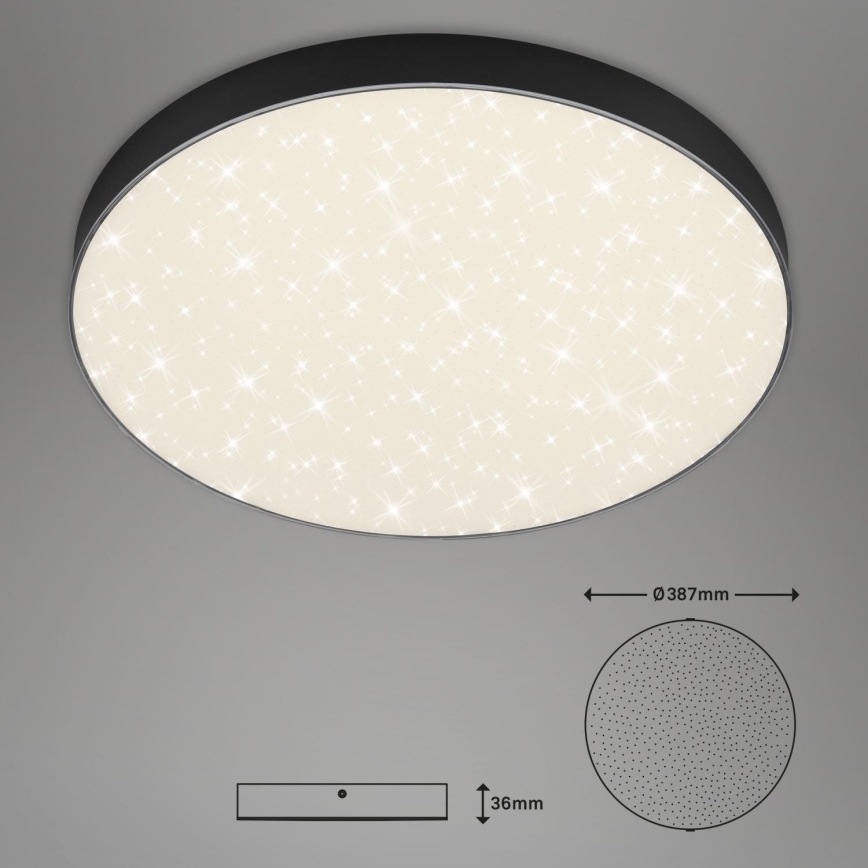 Briloner 7075-415 - Plafoniera LED STAR SKY LED/24,5W/230V 4000K diametro 38 cm nero