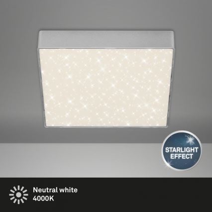 Briloner 7077-414 - Plafoniera LED STAR SKY LED/16W/230V 4000K 21x21 cm argento