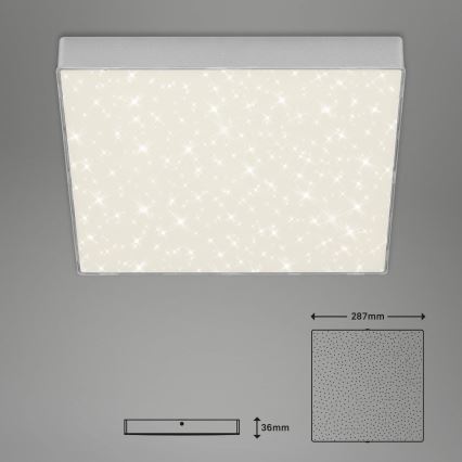 Briloner 7078-414 - Plafoniera LED STAR SKY LED/21W/230V 4000K 28x28 cm argento