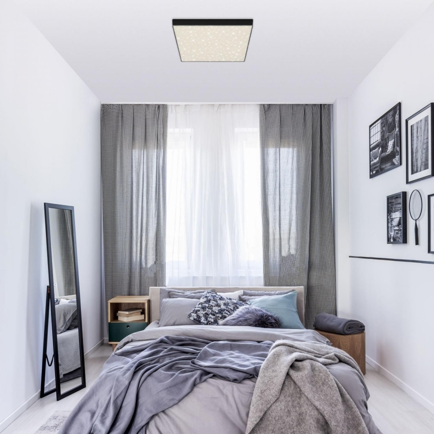 Briloner 7078-415 - Plafoniera LED STAR SKY LED/21W/230V 4000K 28x28 cm nero