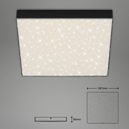 Briloner 7078-415 - Plafoniera LED STAR SKY LED/21W/230V 4000K 28x28 cm nero