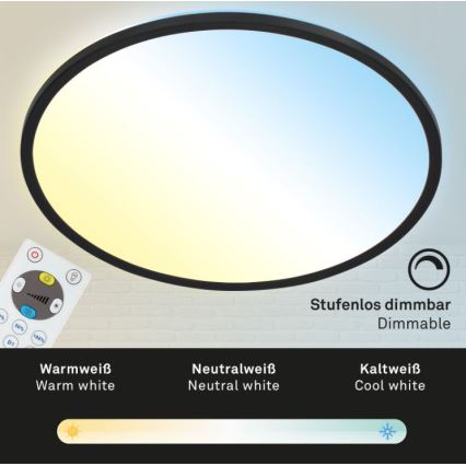 Briloner 7079-015 - Plafoniera LED dimmerabile SLIM LED/18W/230V 2700-6500K + telecomando