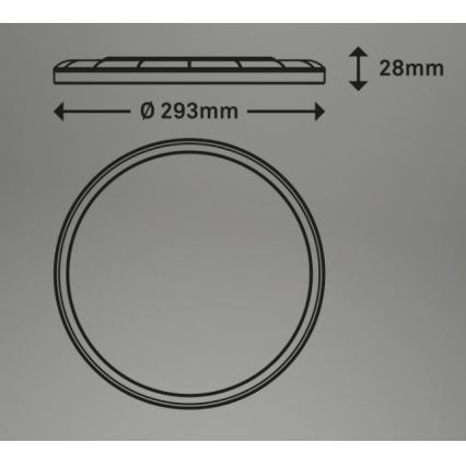 Briloner 7079-016 - Plafoniera LED dimmerabile SLIM LED/18W/230V 2700-6500K + telecomando