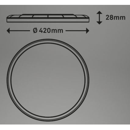 Briloner 7080-015 - Plafoniera LED dimmerabile SLIM LED/22W/230V 2700-6500K + telecomando