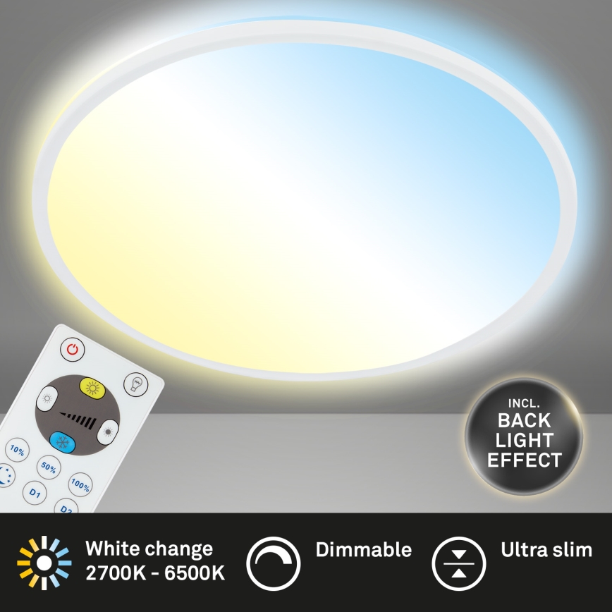 Briloner 7080-016 - Plafoniera LED dimmerabile SLIM LED/22W/230V 2700-6500K + telecomando