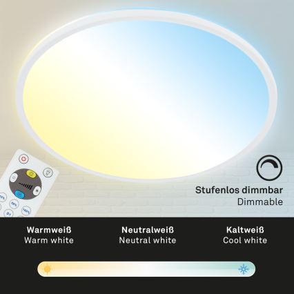 Briloner 7080-016 - Plafoniera LED dimmerabile SLIM LED/22W/230V 2700-6500K + telecomando