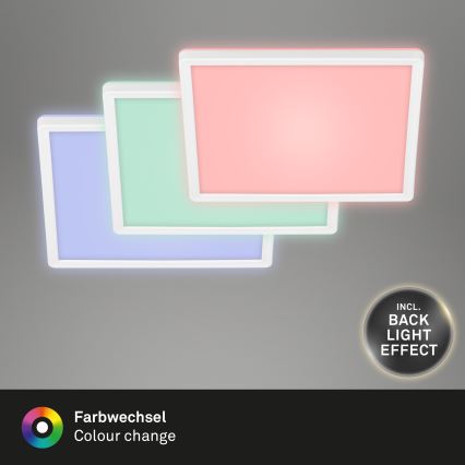 Briloner 7090-416 - Lampada da soffitto dimmerabile LED RGBW SLIM LED/15W/230V con telecomando