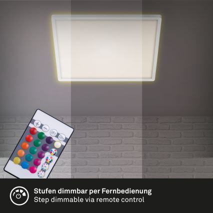 Briloner 7091-416 - Plafoniera LED RGBW dimmerabile SLIM LED/22W/230V + telecomando