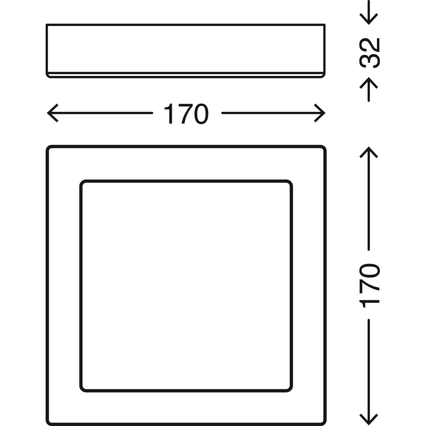 Briloner 7123-014 - Lampada da soffitto LED FIRE, 12W, 230V, 3000K, 17x17cm, argento