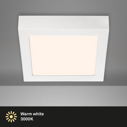 Briloner 7123-016 - Plafoniera a LED FIRE, 12W, 230V, 3000K, 17x17 cm, bianco