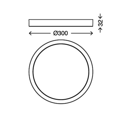 Briloner 7132-014 - Plafoniera LED da bagno FIRE LED/21W/230V 3000K IP44