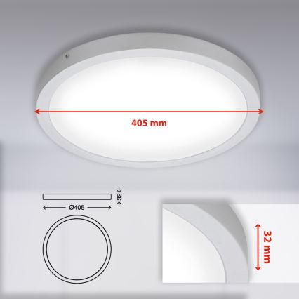 Briloner 7143-414 - Plafoniera LED FIRE LED/24,5W/230V 4000K