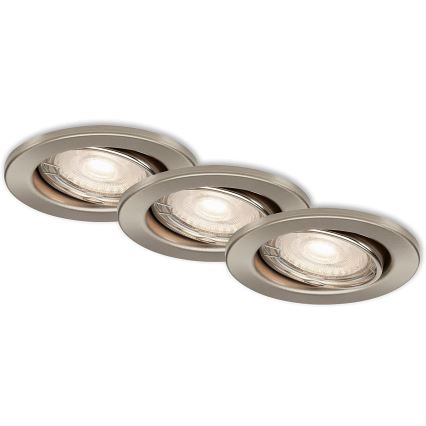 Briloner 7149-032-SET 3xLED luce da bagno dimmerabile 1xGU10/5W/230V IP23